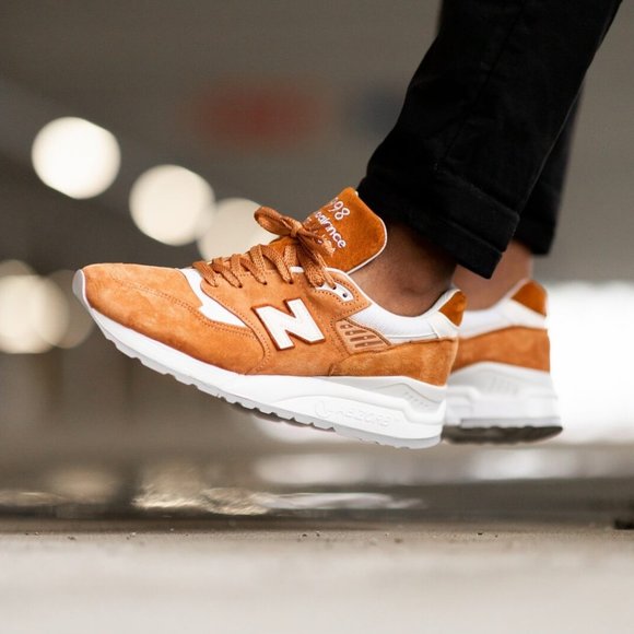 New Balance MADE IN USA Men's Shoes Brown Curry - Picture 5 of 7